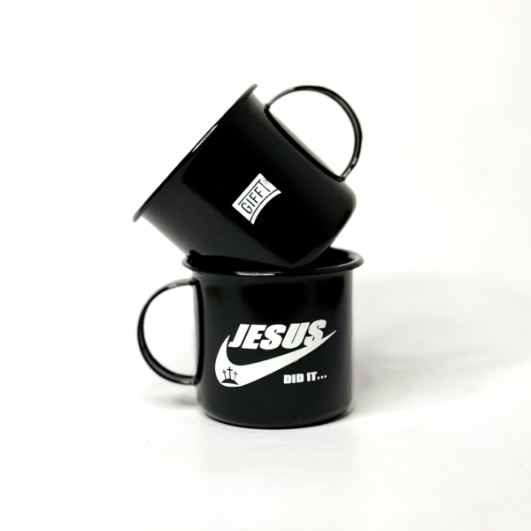 Caneca Esmaltada Jesus Did it - Preto - Image 2
