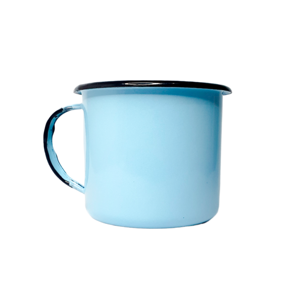 Caneca Esmaltada - Azul Bebê 160ml